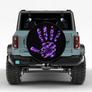 Jeep Hand Purple Camo Car Spare Tire Cover