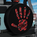 Jeep Hand Red Camo Car Spare Tire Cover