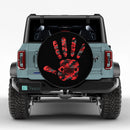 Jeep Hand Red Camo Car Spare Tire Cover