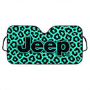 Jeep Mint Leopard Print Custom Car Windshield Sunshades