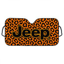 Jeep Orange Leopard Print Custom Car Windshield Sunshades