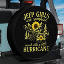 Jeep Girl Are Sunshine Mixed With A Little Hurricane Sunflower Car Spare Tire Cover