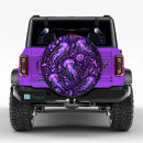 Jellyfish Purple Ocean Symphony Custom Jeep Wheel Cover With Camera Hole