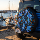 Jellyfish Ray Hippocampus Ocean Symphony Custom Jeep Wheel Cover With Camera Hole
