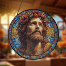 Jesus Christian Round Stained Glass Suncatcher