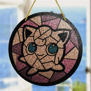 Jigglypuff Pokemon Round Stained Glass Suncatcher