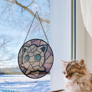 Jigglypuff Pokemon Round Stained Glass Suncatcher