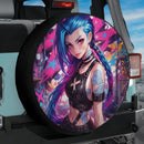 Jinx Anime Arcane Car Spare Tire Cover