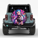 Jinx Anime Arcane Car Spare Tire Cover