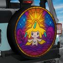 Jirachi Pokemon Stained Glass Jeep Car Spare Tire Cover