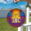 Jirachi Pokemon Sun Stained Glass Suncatcher
