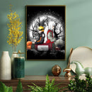 Jiraya Anime Moonlight - Living Room - Canvas Wall Art - Print - Wall Decor