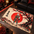 Jiraiya Narruto Cherry Blossom Rectangular Area Rug