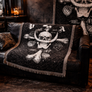 Whitebeard One Piece Jolly Roger Woven Throw Blanket