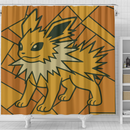 Jolteon Eevee Pokemon Stanied Glass Shower Curtain