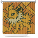 Jolteon Eevee Pokemon Stanied Glass Shower Curtain