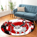 Jolteon Pokemon Japan Style Stained Glass Round Rug