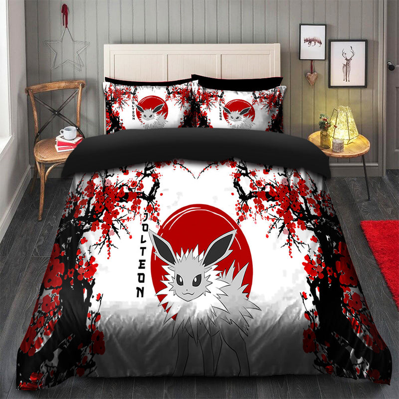 Jolteon Pokemon Japan Style Bedding Set Duvet Cover And 2 Pillowcases