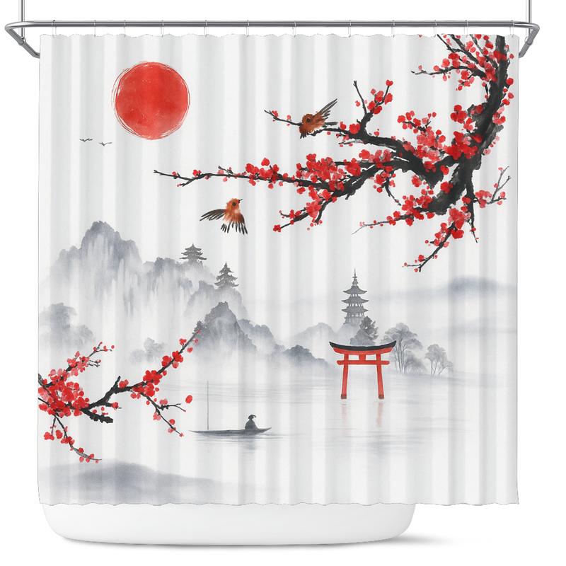 Japan Landscape Shower Curtain
