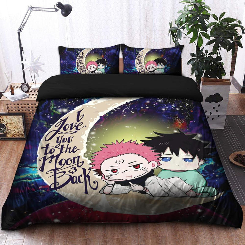 Jujutsu Kaisen Gojo Sukuna Love You To The Moon Galaxy Bedding Set Duvet Cover And 2 Pillowcases Nearkii