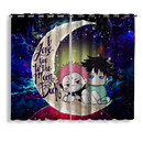Jujutsu Kaisen Gojo Sukuna Love You To The Moon Galaxy Window Curtain