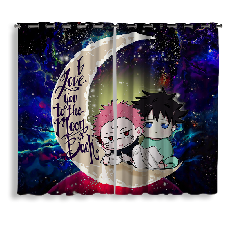 Jujutsu Kaisen Gojo Sukuna Love You To The Moon Galaxy Window Curtain