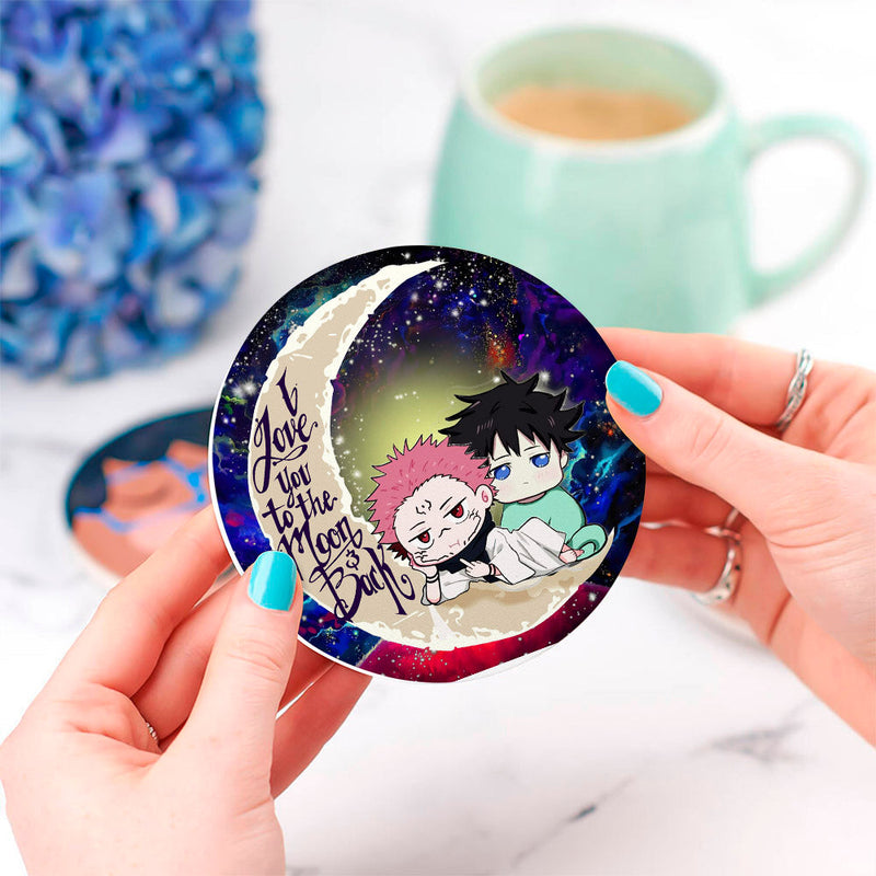 Jujutsu Kaisen Gojo Sakuna Love You To The Moon Galaxy Ceramic Decor Coaster - Gift Idea