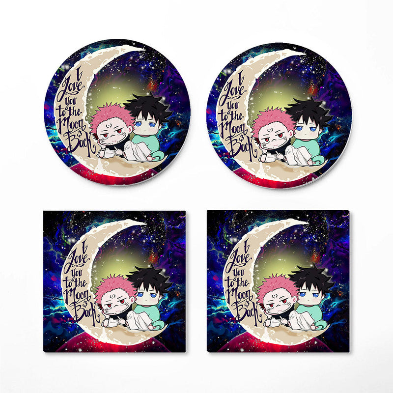 Jujutsu Kaisen Gojo Sakuna Love You To The Moon Galaxy Ceramic Decor Coaster - Gift Idea