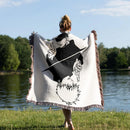 Minimal Manga Geto Jujutsu Kaisen Woven Throw Blanket