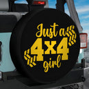 Yellow Just A 4X4 Girl Car Spare Tire Cover