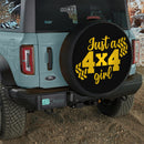 Yellow Just A 4X4 Girl Car Spare Tire Cover