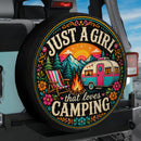 Just A Girl That Loves Camping Car Spare Tire Cover