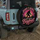 Just A Girl Who Loves Bigfoot Car Spare Tire Cover