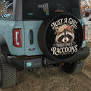 Just A Girl Who Loves Raccoons Car Spare Tire Cover
