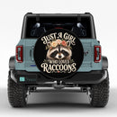 Just A Girl Who Loves Raccoons Car Spare Tire Cover