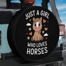 Just A Girl Who Loves Horses Jeep Car Spare Tire Cover