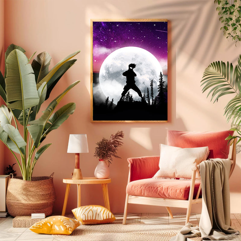 Kakashi Moon Night - Living Room - Canvas Wall Art - Print - Wall Decor