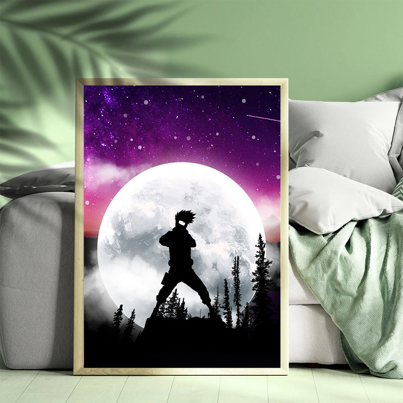 Kakashi Moon Night - Living Room - Canvas Wall Art - Print - Wall Decor