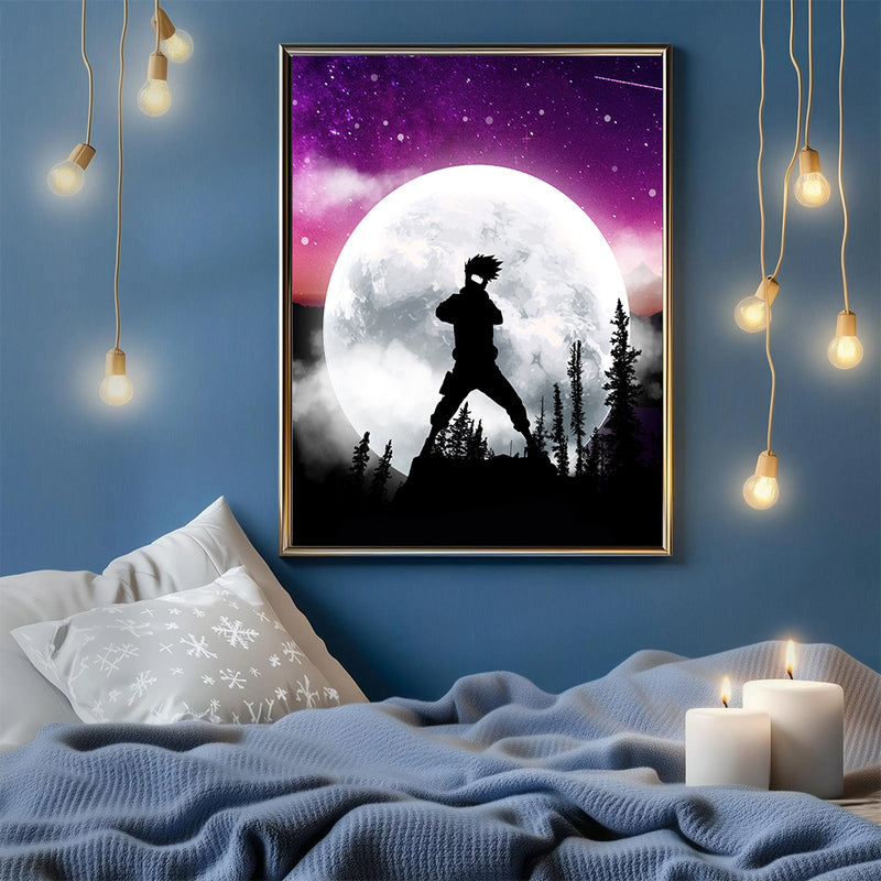 Kakashi Moon Night - Living Room - Canvas Wall Art - Print - Wall Decor