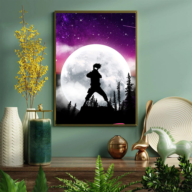 Kakashi Moon Night - Living Room - Canvas Wall Art - Print - Wall Decor