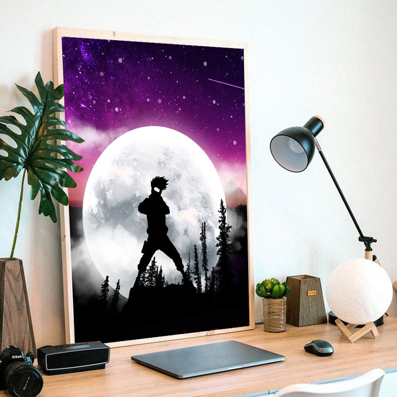 Kakashi Moon Night - Living Room - Canvas Wall Art - Print - Wall Decor