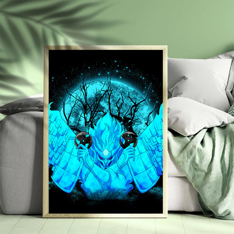 Kakashi Perfect Susano Moonlight - Living Room - Canvas Wall Art - Print - Wall Decor