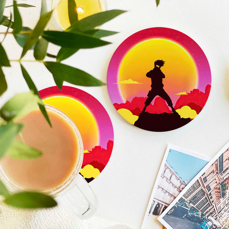 Kakashi Sunset Ceramic Decor Coaster - Gift Idea