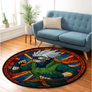Anime Kakashi Stained Glass Round Rug