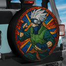 Kakashi Anime Stained Glass Jeep Car Spare Tire Cover