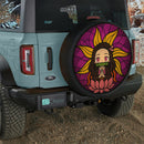 Yoga Meditation Mandala Yoga Meditation Mandala Kamado Nezuko Demon Slayer Stained Glass Jeep Car Spare Tire Cover