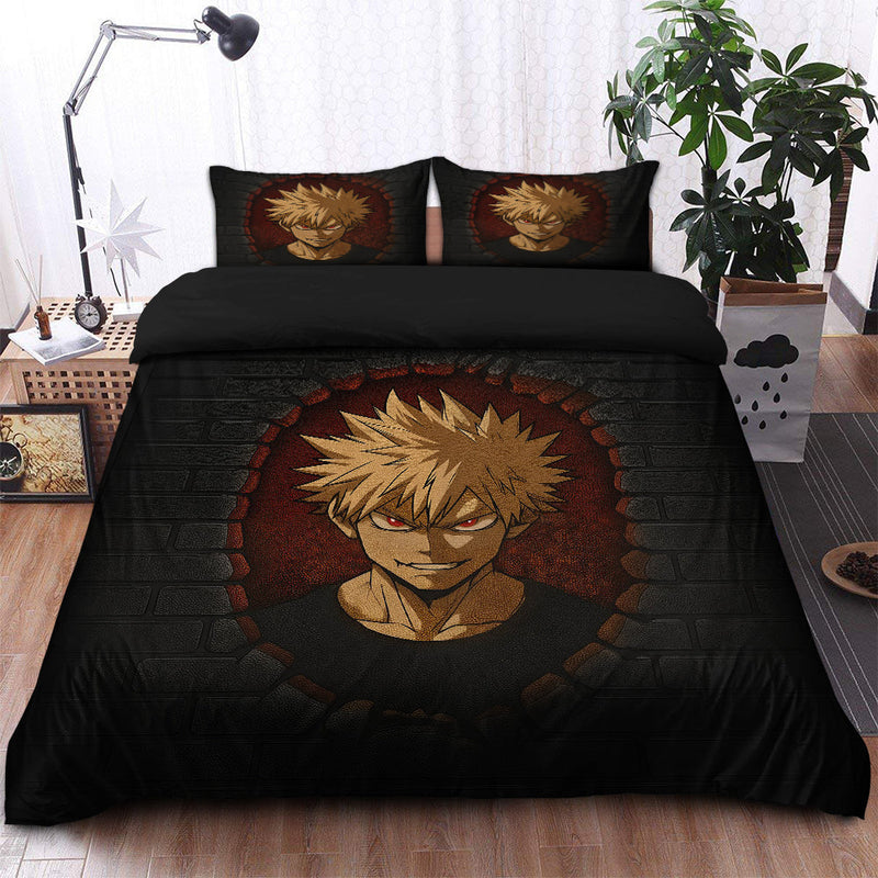 Katsuki Bakugo My Hero Academia Anime Break Wall Bedding Set