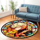 Katsuki Bakugo My Hero Academia Japan Anime Stained Glass Round Rug