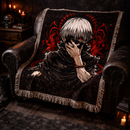 Ken Kaneki Anime And Manga Series Tokyo Ghoul Woven Throw Blanket