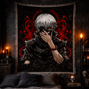 Ken Kaneki Anime And Manga Series Tokyo Ghoul Woven Throw Blanket